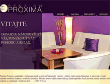 Tablet Screenshot of penzionproxima.com